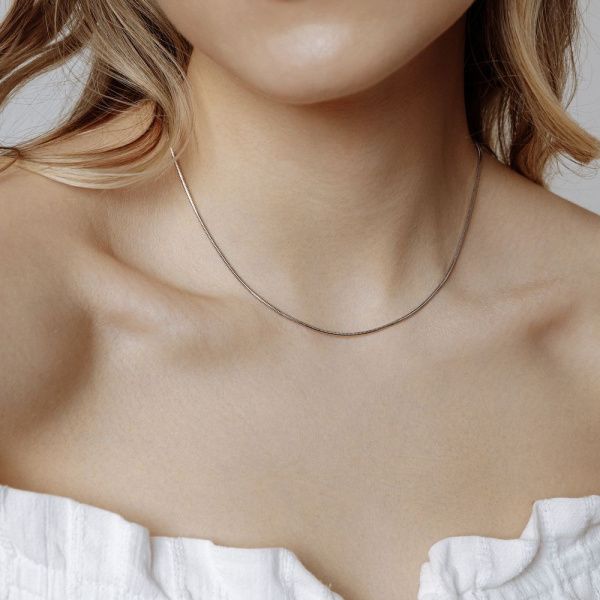 Цепь серебряная с алмазной огранкой