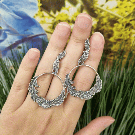Серьги Воздушные из серебра без вставок