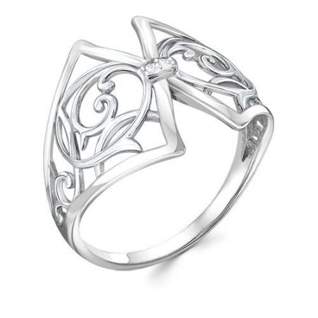 Кольцо из серебра с фианитами