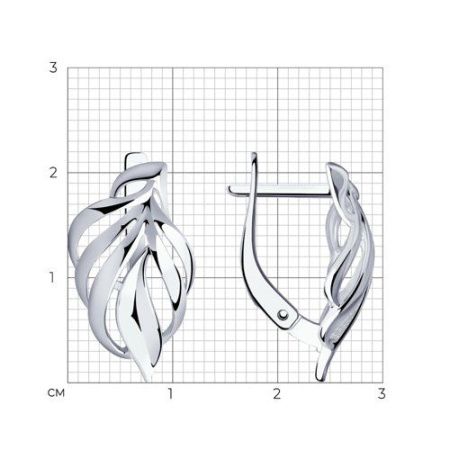 Нежные серьги из серебра на английском замке