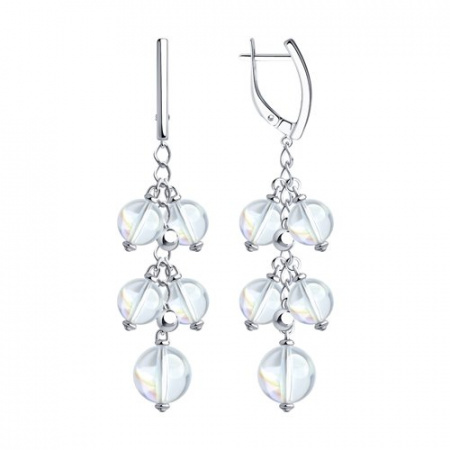 Серьги из серебра с кристаллами Swarovski (SOKOLOV)