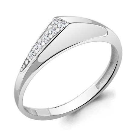 Кольцо из серебра с фианитами