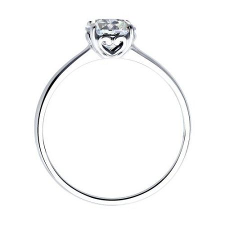 Кольцо из серебра с фианитом (SOKOLOV)