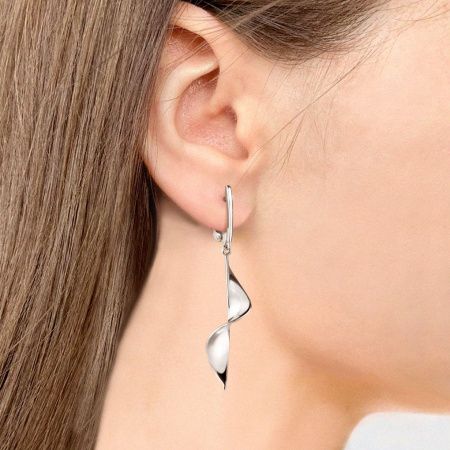 Серьги из серебра без вставок
