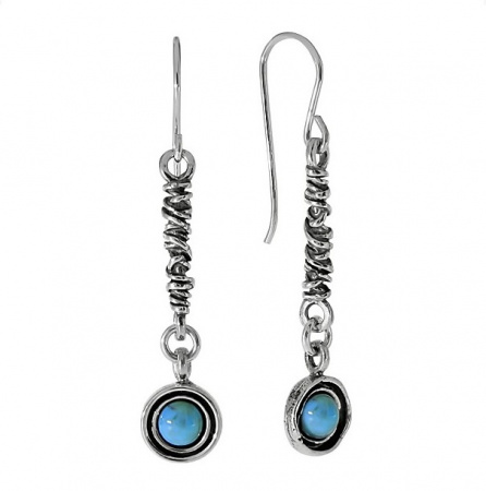 Серьги DENO арт.01E2125TQ из серебра с бирюзой