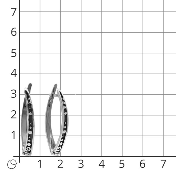 Стильные серьги из черненого серебра с этническим орнаментом