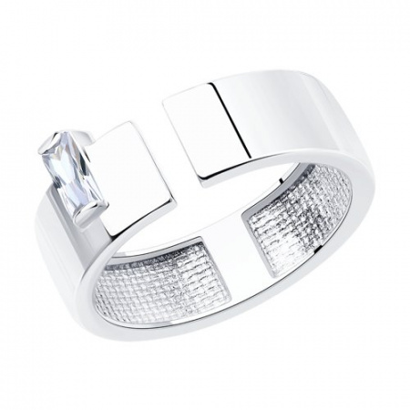 Кольцо из серебра с фианитом