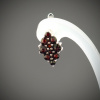 Серьги из серебра с натуральным гранатом