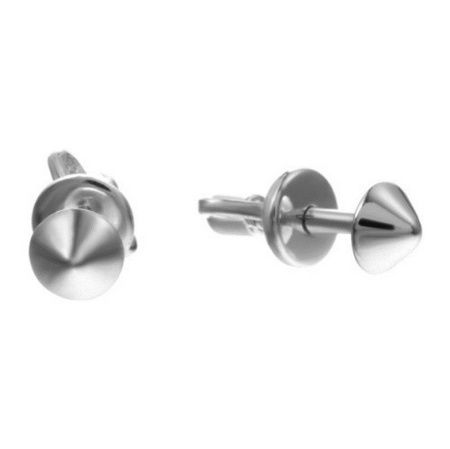 Серьги пусеты из серебра без камней