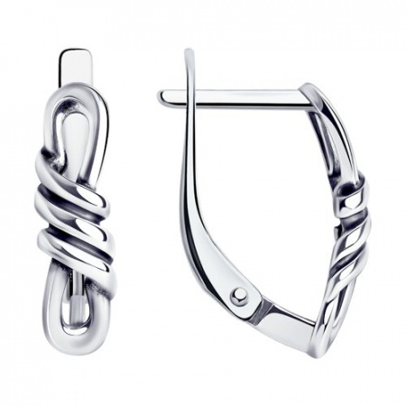 Серьги из серебра с чернением (SOKOLOV)