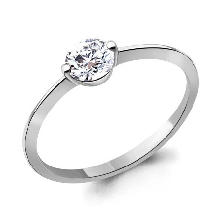 Кольцо из серебра с фианитом