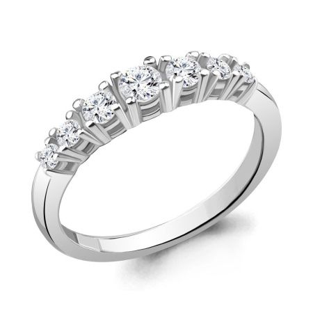 Кольцо из серебра с фианитами