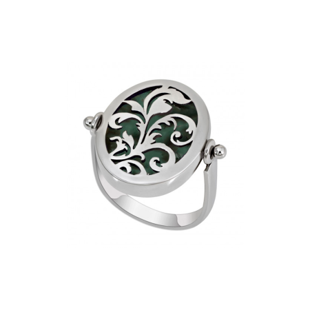 Кольцо-трансформер из серебра с натуральной бирюзой