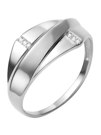 Кольцо из серебра с фианитами