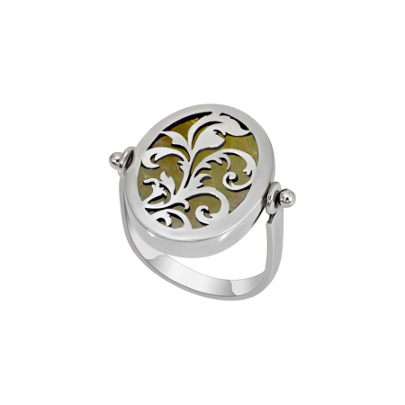 Кольцо из серебра с кварцем волосатиком