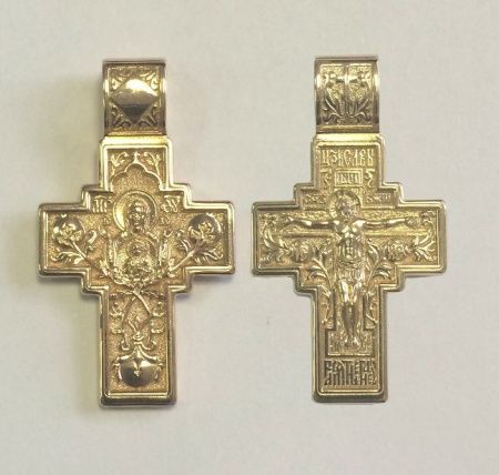 Крест из красного золота