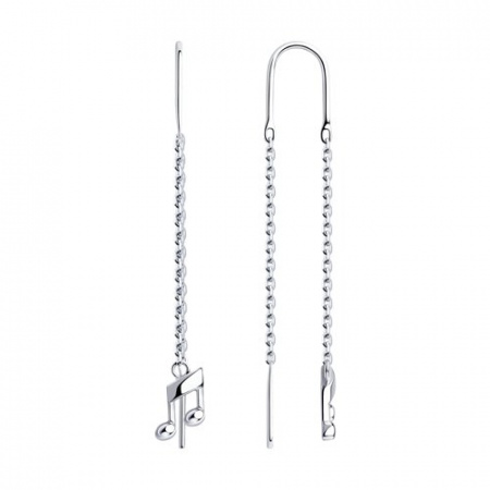 Серебряные серьги-протяжки (SOKOLOV)