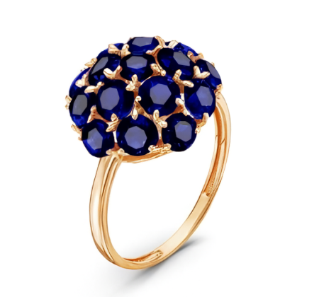 Кольцо из серебра с ювелирными кристаллами