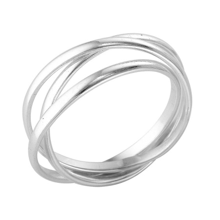 Тройное кольцо из серебра