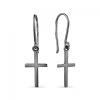 Серьги-крестики из серебра