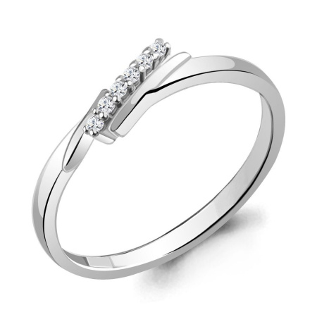 Кольцо из серебра с фианитами