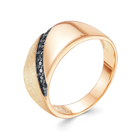 Кольцо из позолоченного серебра с фианитами