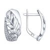 Серьги из серебра с фианитами (SOKOLOV)