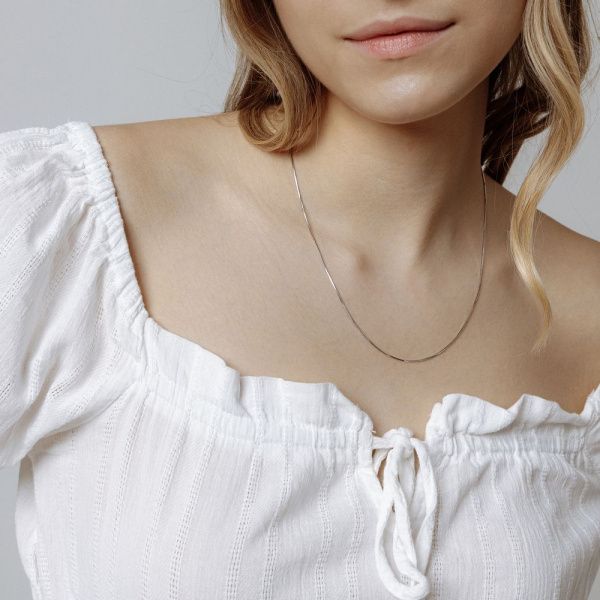 Цепь серебряная с алмазной огранкой