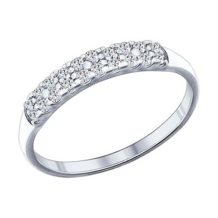 Кольцо из серебра с фианитами (SOKOLOV)