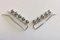 Серьги-каффы из серебра