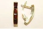 Серьги из серебра с натуральным гранатом (Чехия) Серьги из серебра с натуральным гранатом (Чехия)