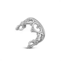 Серьга-кафф из серебра Корона
